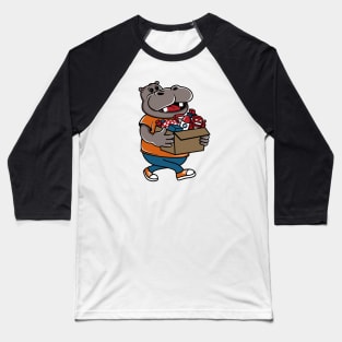 Happy Hippo Baseball T-Shirt